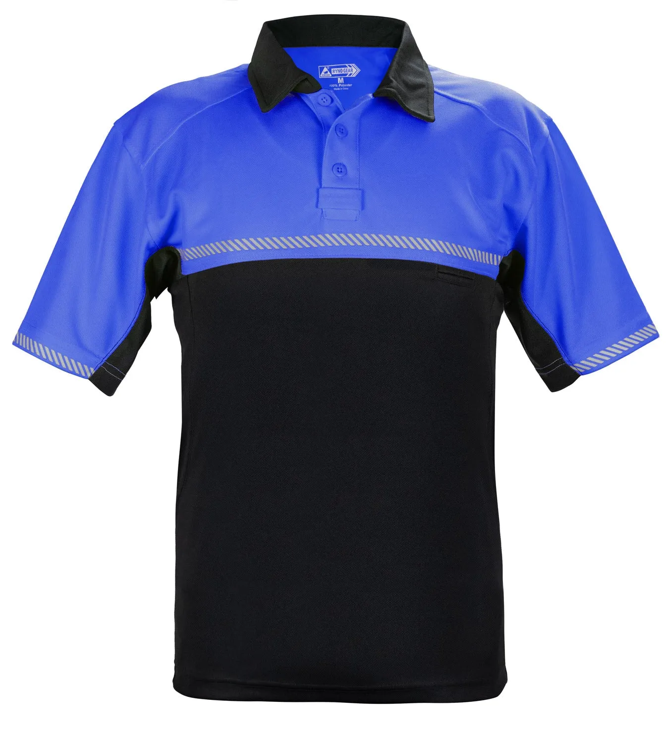 100% Polyester Jersey Knit Two Tone Bike Patrol Polo Shirts