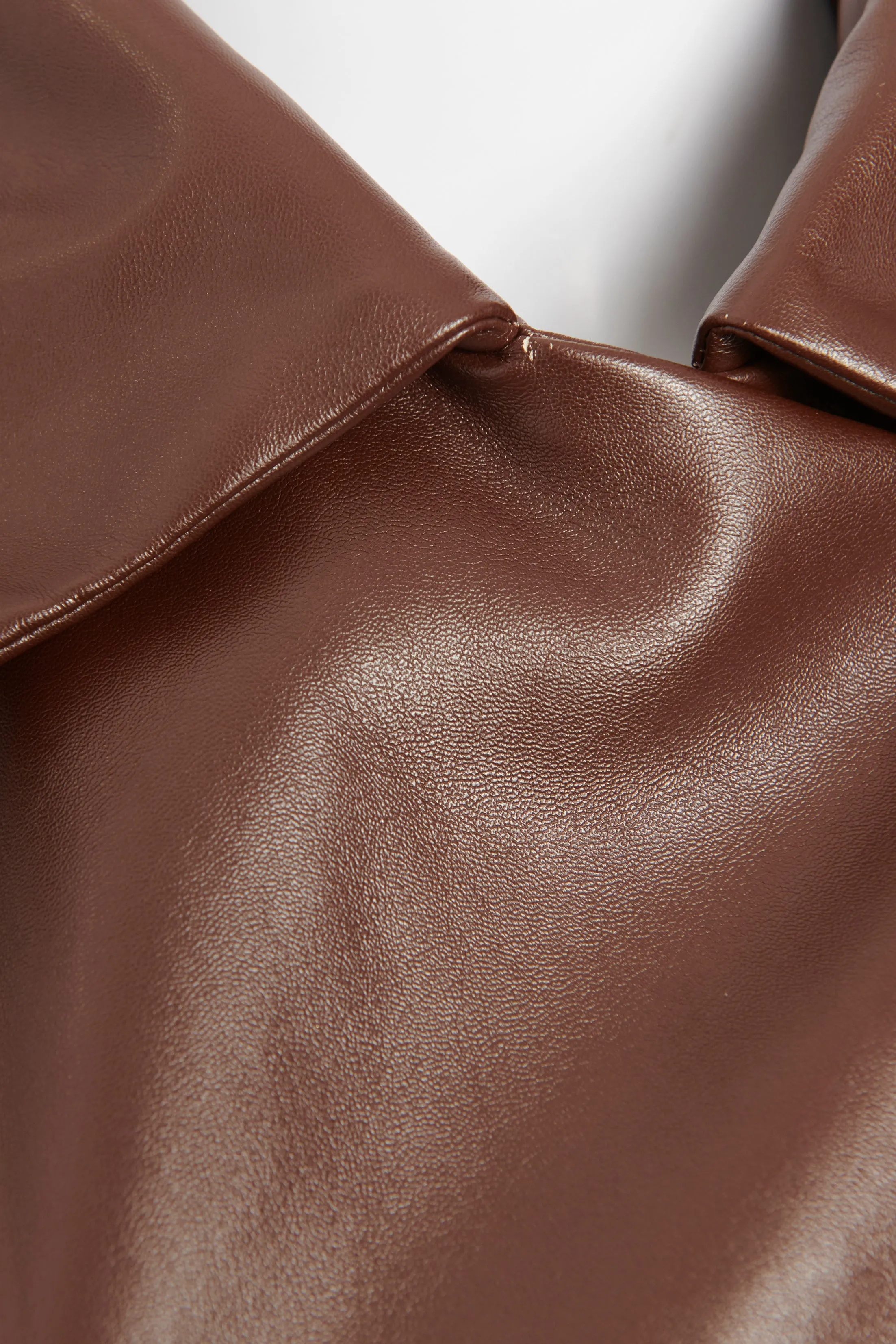 2019 Brown Faux Leather Quincey Preowned Coat