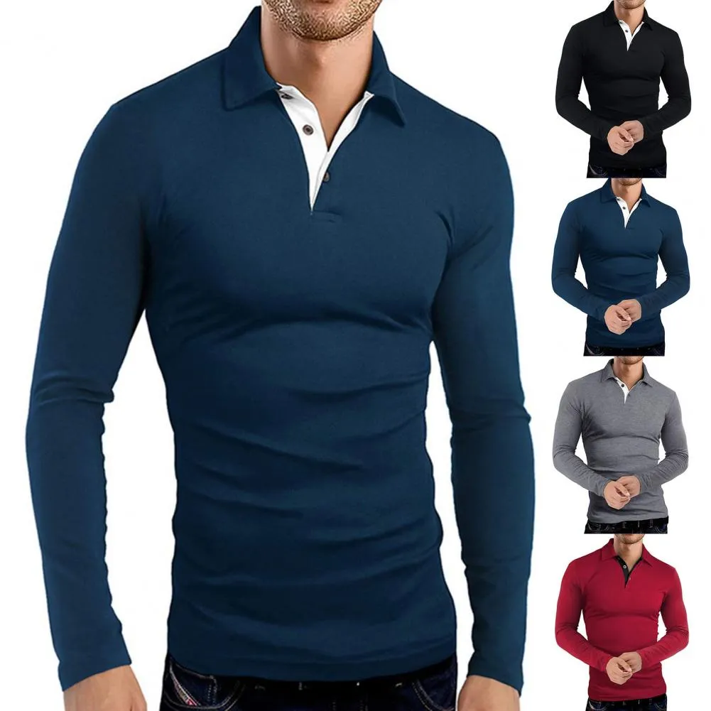 Aidase Solid Color Turn-down Collar Men Shirt Soft Leisure Long Sleeve Autumn Shirt All Match Formal Quick Dry Men Shirt	for Work