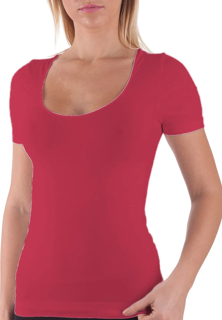 BELLISSIMA Seamless Scoop Neck Short Sleeve BASICS