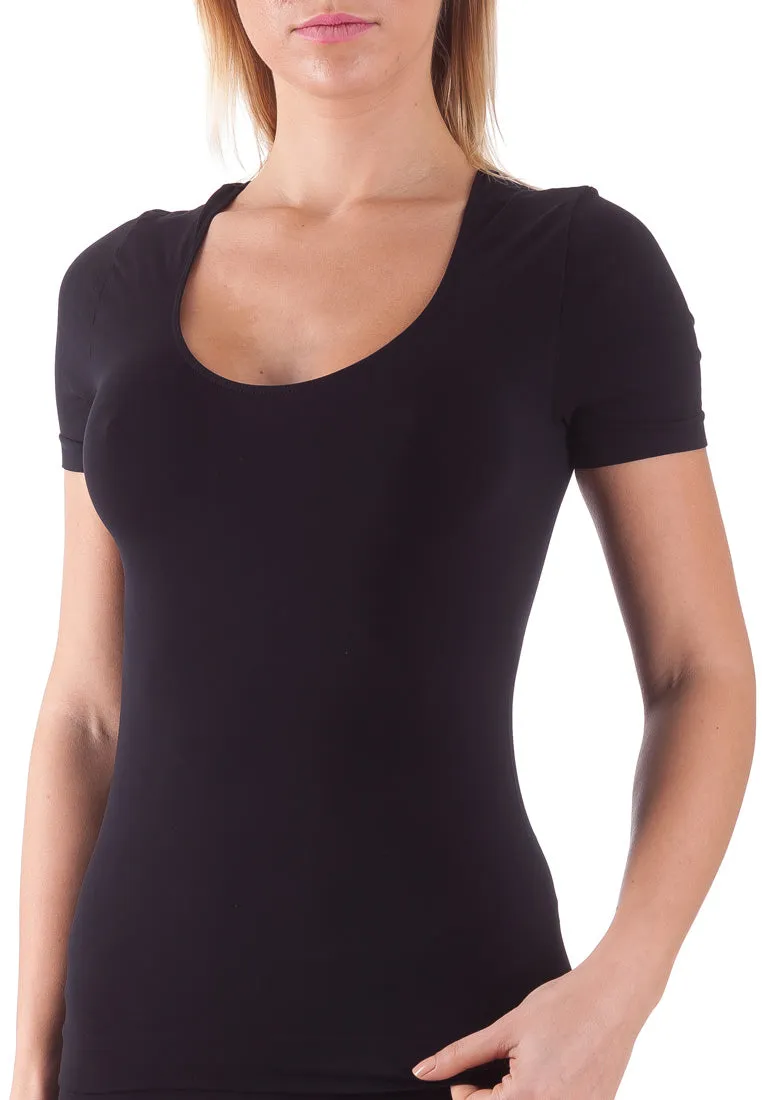 BELLISSIMA Seamless Scoop Neck Short Sleeve BASICS