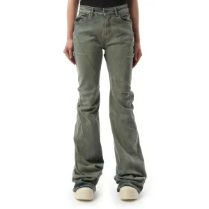 Bias Bootcut Denim Pants in Sky