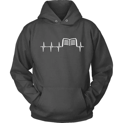 Book heart pulse Hoodie