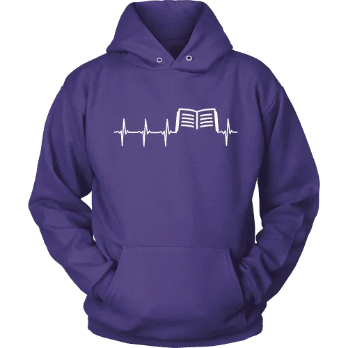 Book heart pulse Hoodie