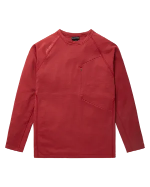 Burton Multipath Grid Crewneck Fleece - Sun Dried Tomato - 2023