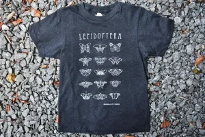 Carbon Grey Lepidoptera T-shirt (youth   adult)