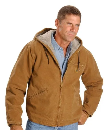 Carhartt 104392 Men's Sierra Jacket Sherpa Lined Sandstone