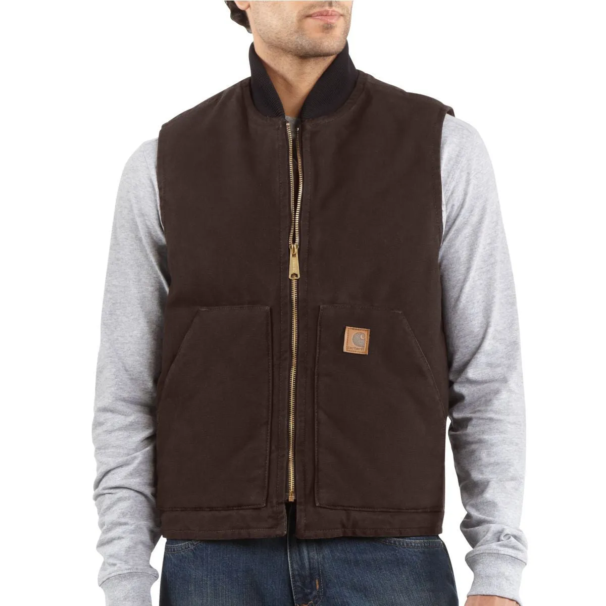 Carhartt Men's Dark Brown Sandstone Vest