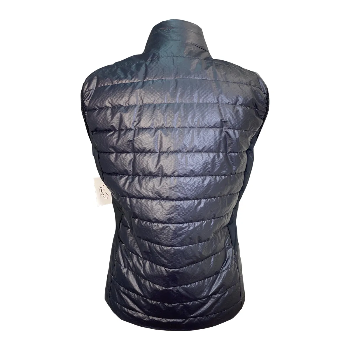 Cavalleria Toscana Coated Nylon Quilted Vest in Navy - Women's Medium