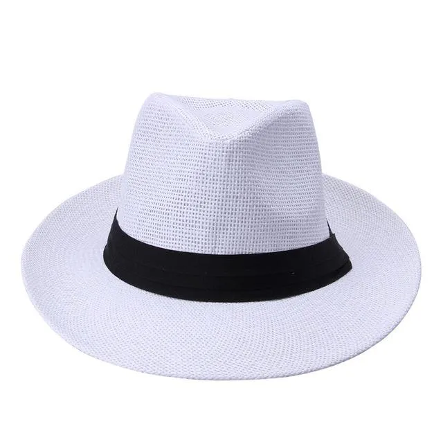 Classy Men White Straw Panama Hat