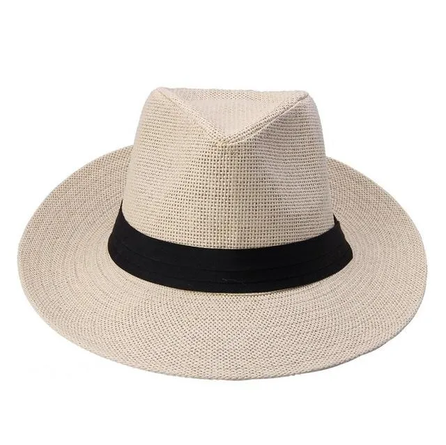 Classy Men White Straw Panama Hat