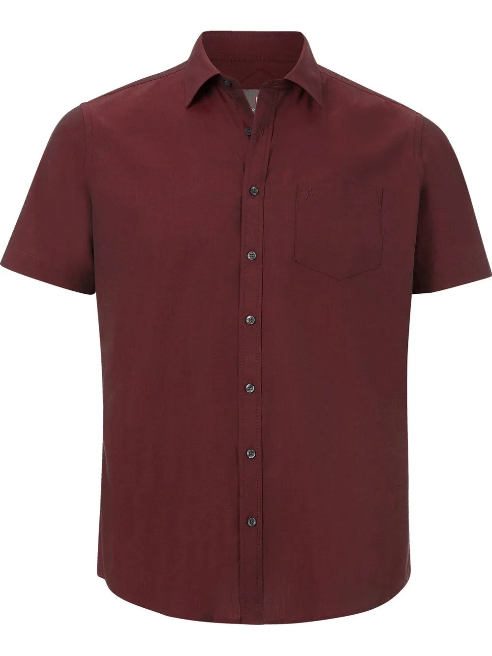 Comfortable button-down shirt Jan Vanderstorm Evin, burgundy/white