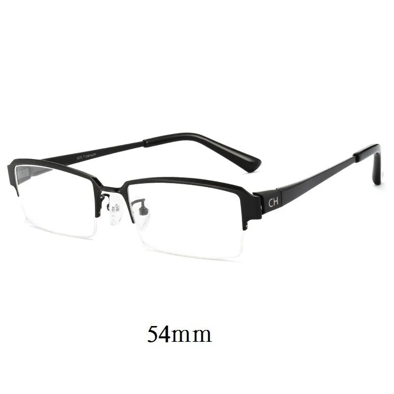 Cubojue Unisex Semi Rim Rectangle Titanium Eyeglasses