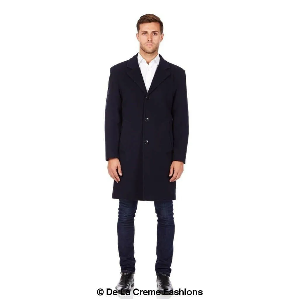 De La Creme MAN - Wool & Cashmere Blend Formal Security Overcoat