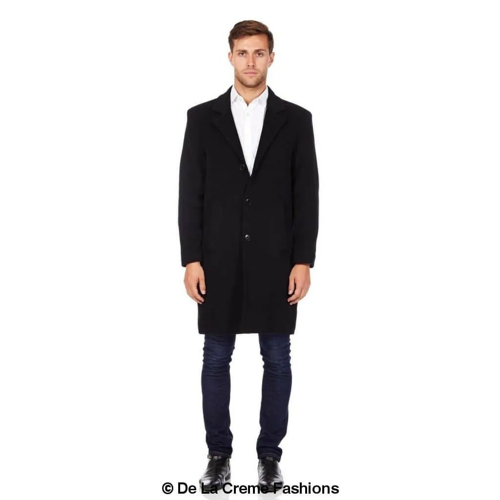 De La Creme MAN - Wool & Cashmere Blend Formal Security Overcoat