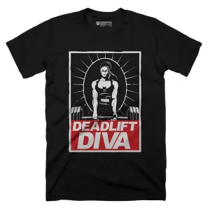 Deadlift Diva - on a Unisex Black Tee