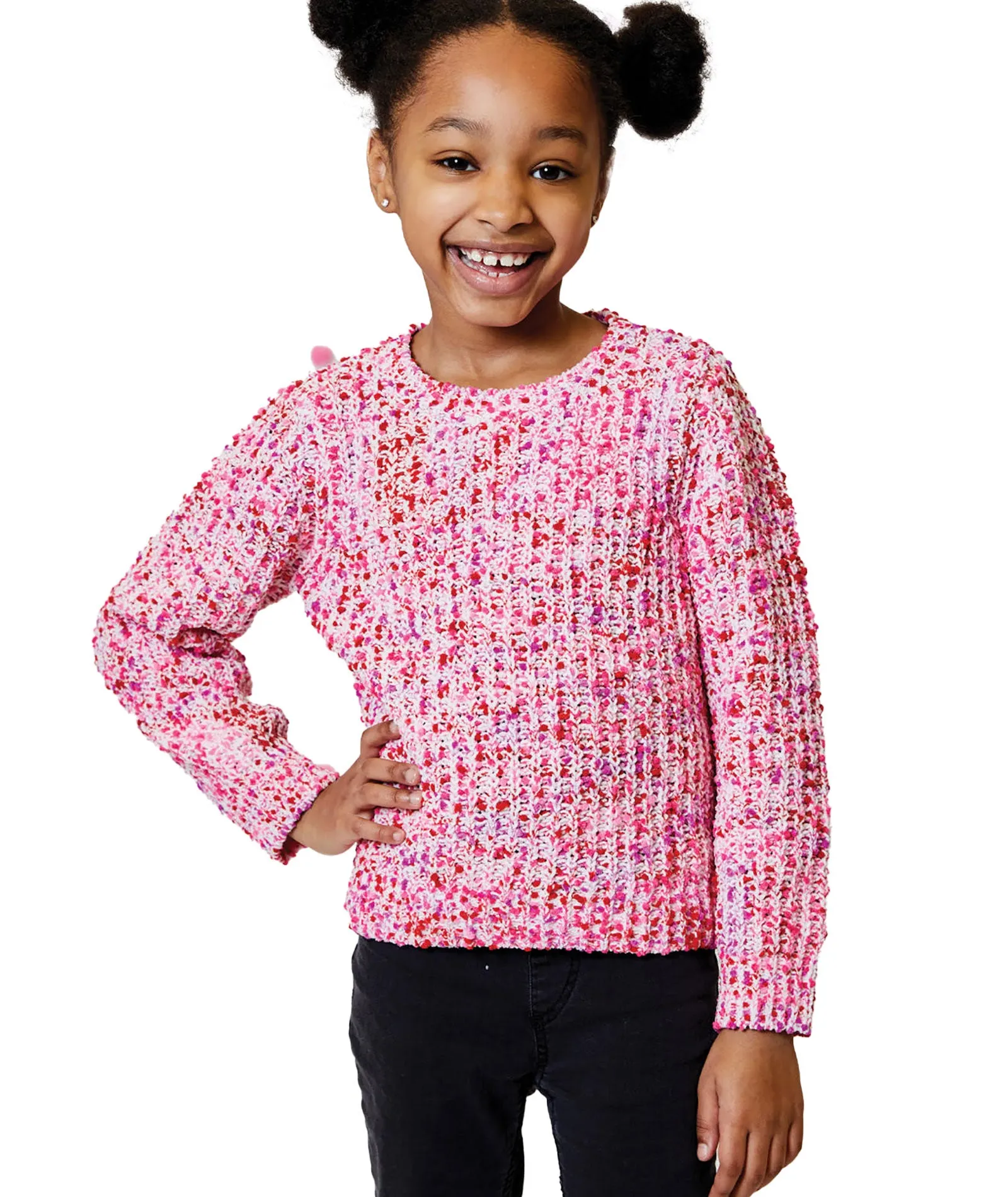 Design History Girls Little Pink Dream Combo Sweater