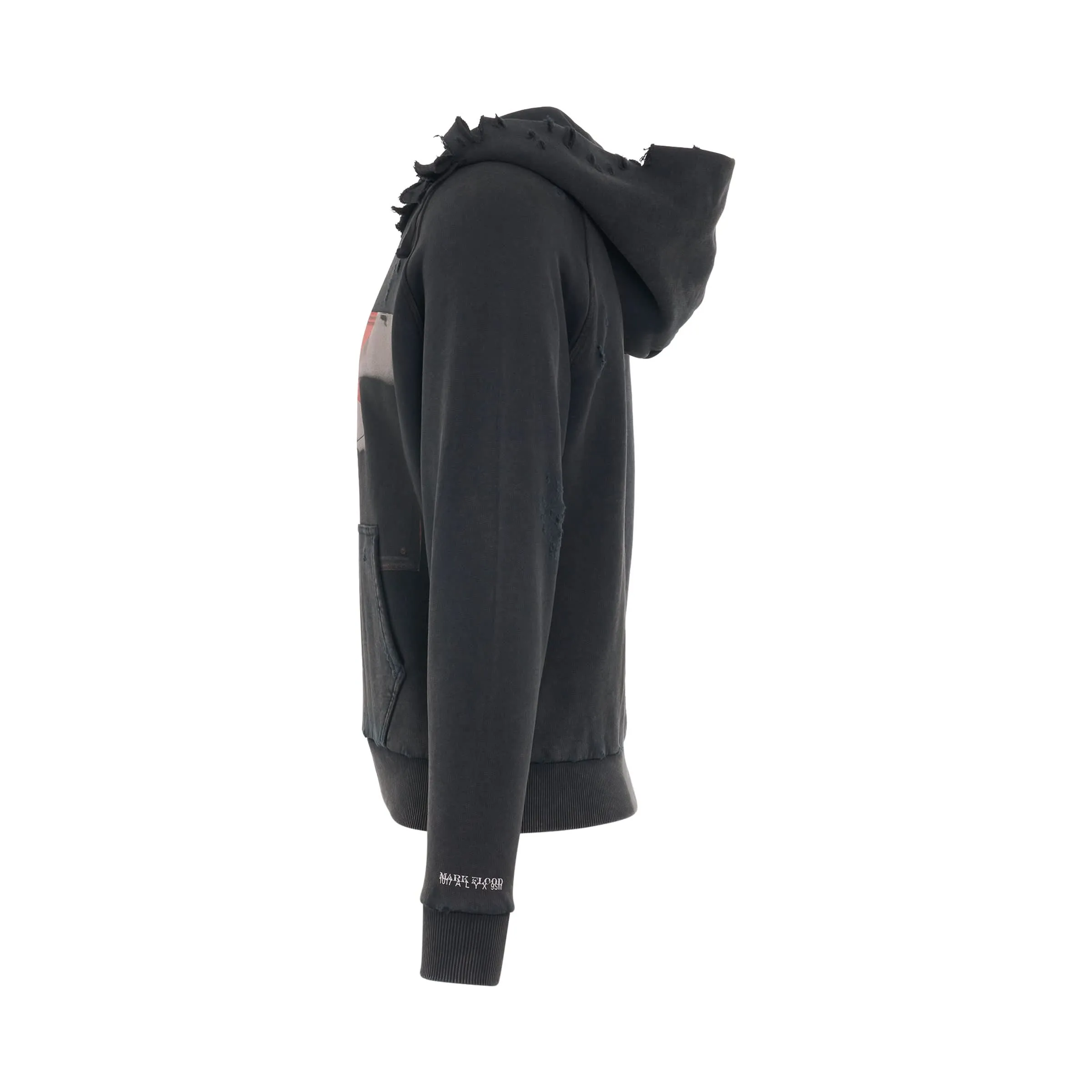 Destroyed Mark Hoodie in Black