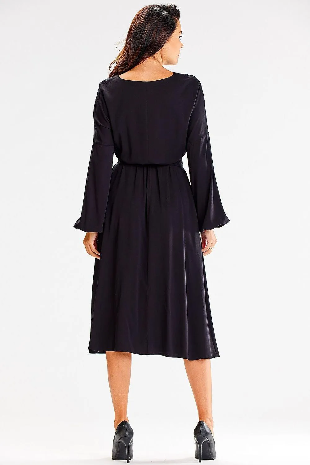 Elegant Flared Waist-Tie Everyday Dress