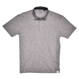 Heather Slub Jersey Polo, Grey