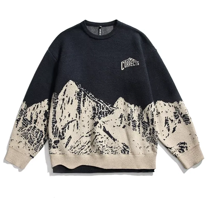 Ice Mountain Printed Contrast Sweater