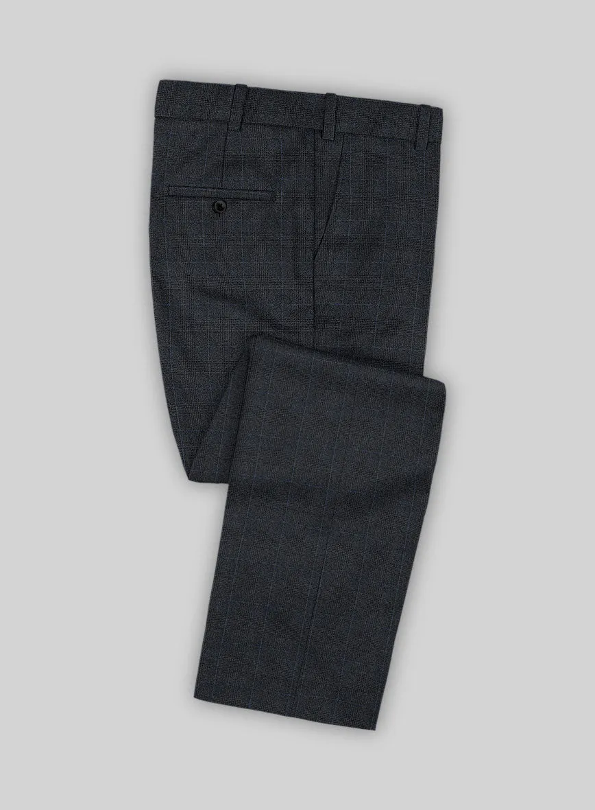 Italian Burta Blue Glen Flannel Suit