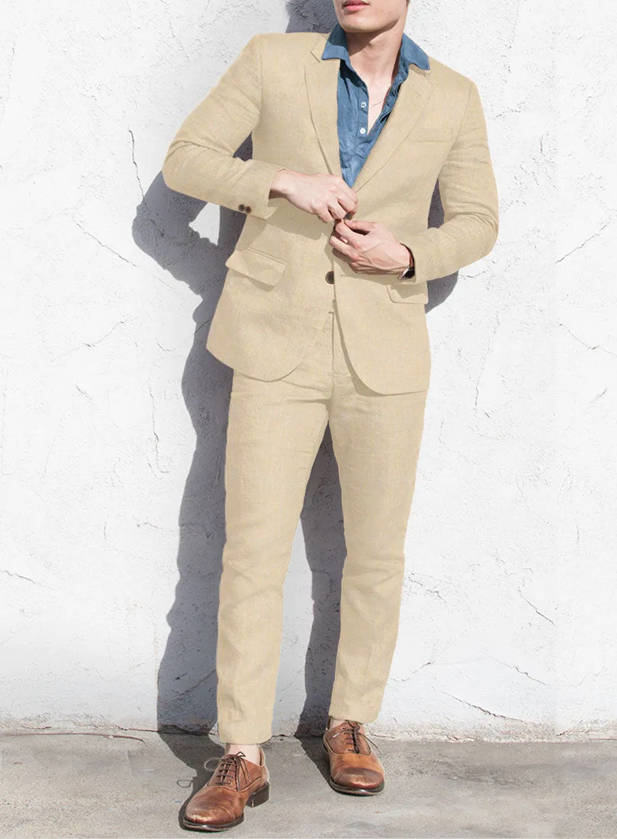 Italian Prato Musk Linen Suit