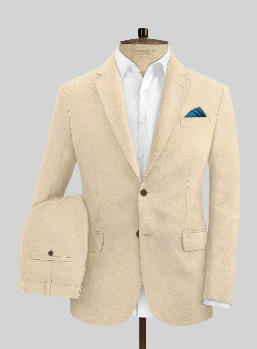 Italian Prato Musk Linen Suit