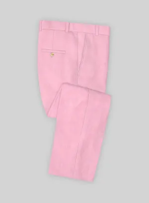 Italian Prato Pink Linen Pants