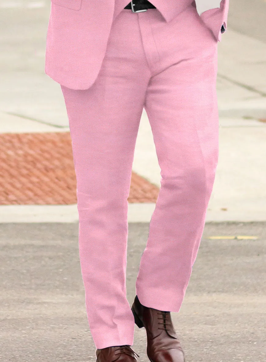 Italian Prato Pink Linen Pants