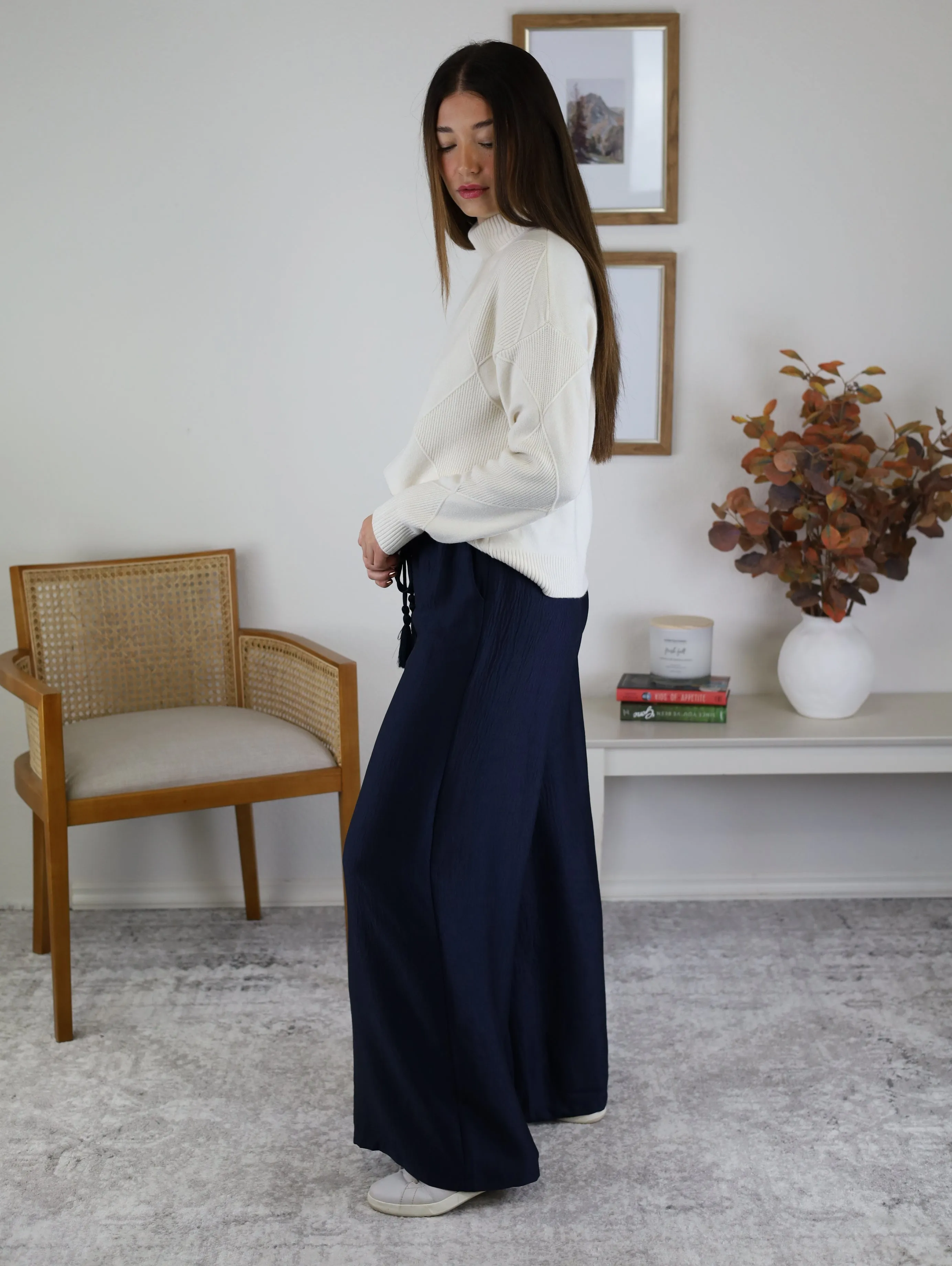 Jennifer Pull On Pant - Navy