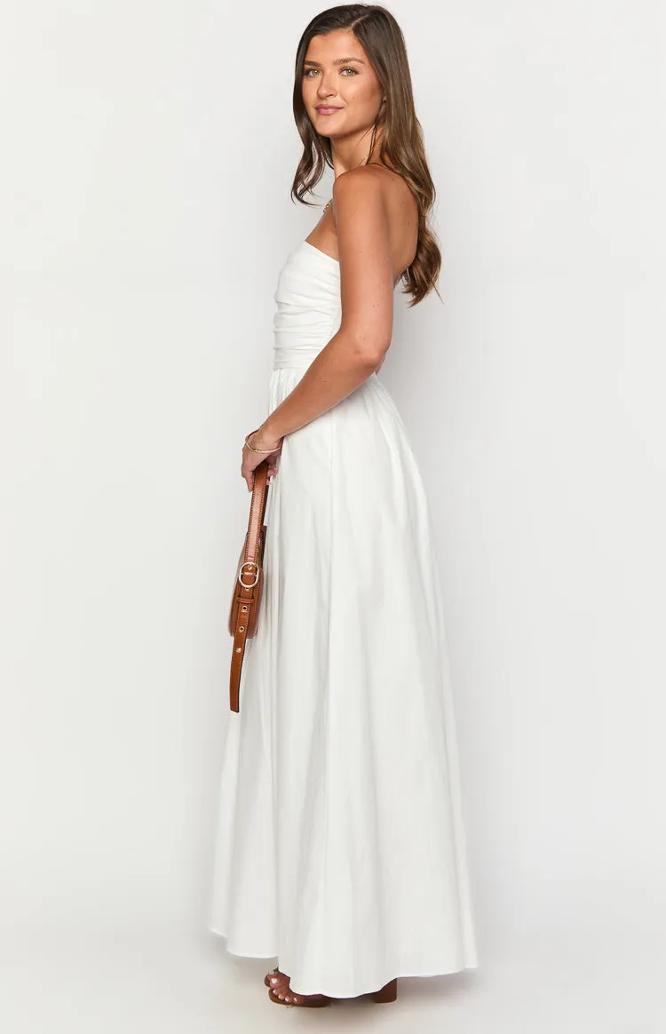 Josianne White Strapless Maxi Dress