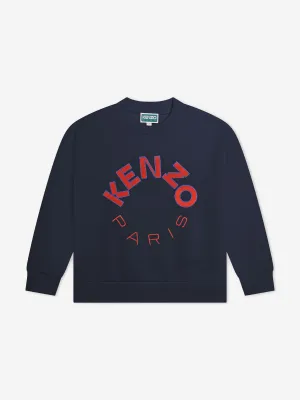 KENZO Kids Paris Logo Sweatshirt in Navy