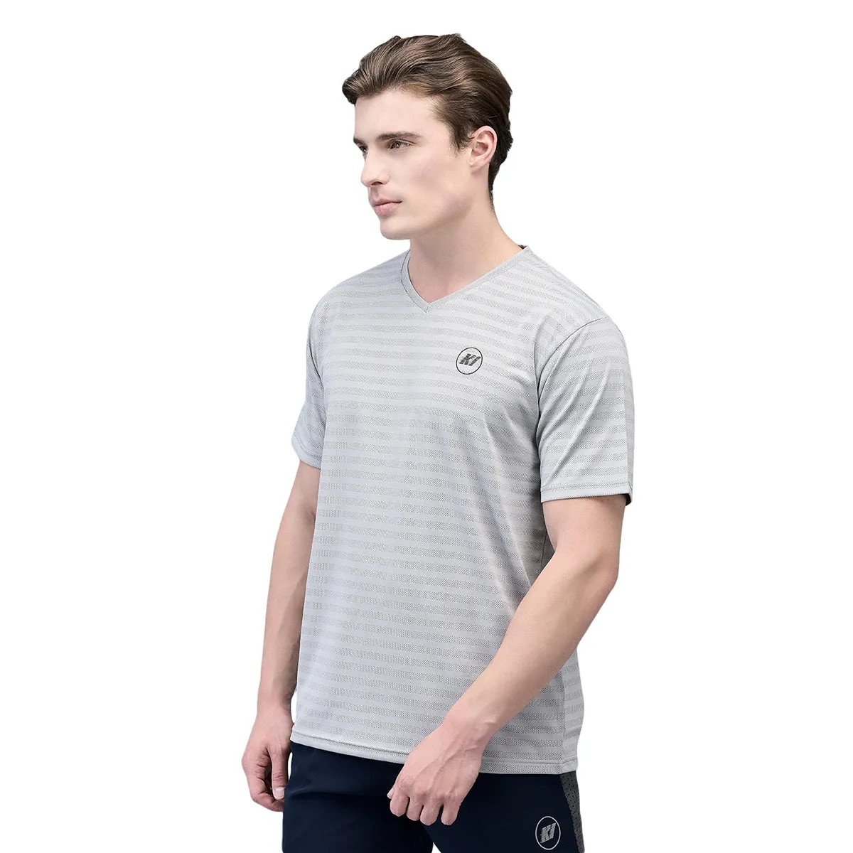 KI Dry Fit Grey Active Wear T-Shirts - Performance Gear for Gym Enthusiasts and Outdoor Athletes