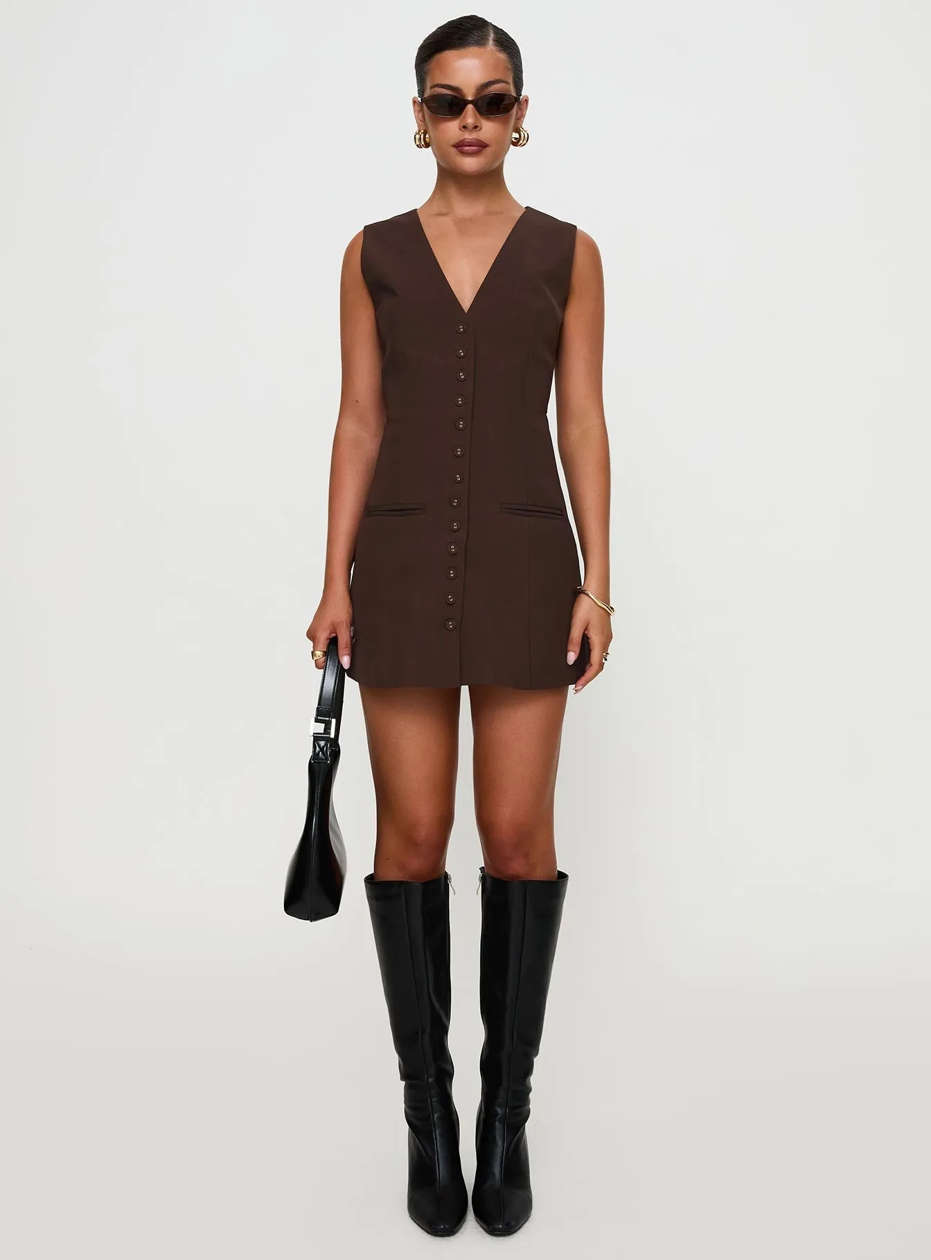 Laire Mini Dress Chocolate