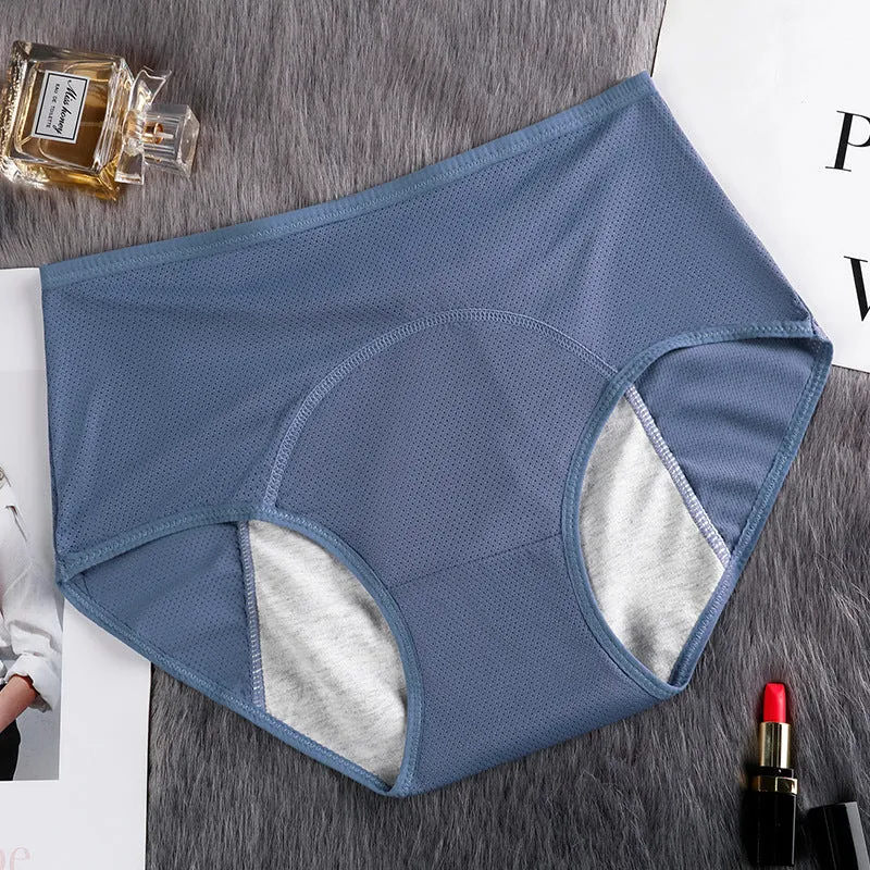 Leak-proof Mid-high-waist Hole Aunt Sanitary Pants