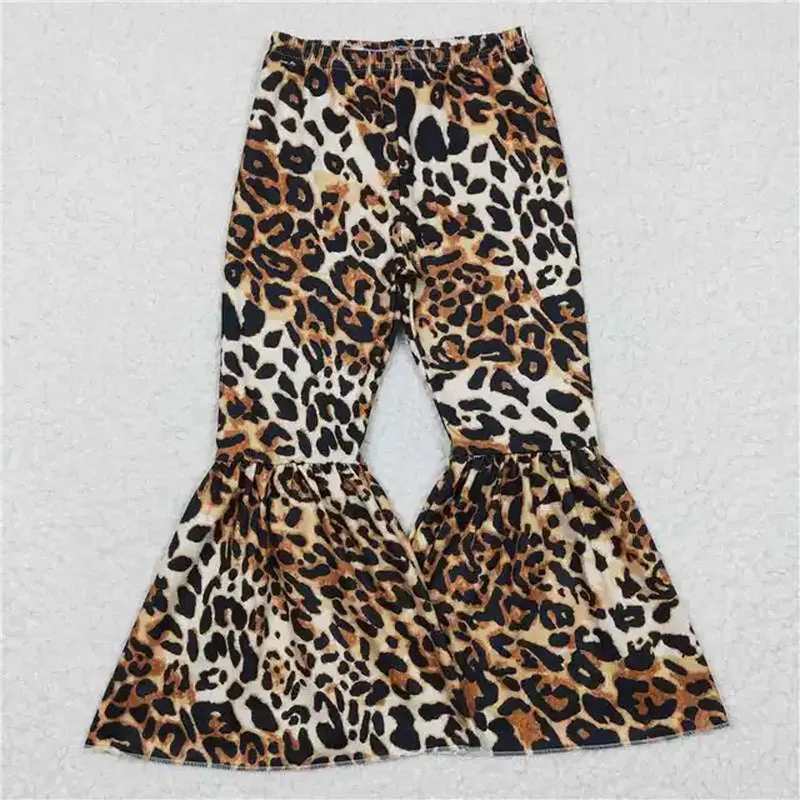 Leopard Print Milk Silk Bell Bottoms