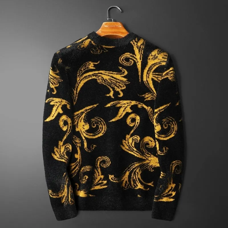 Lion Stare Black Printed Sweater