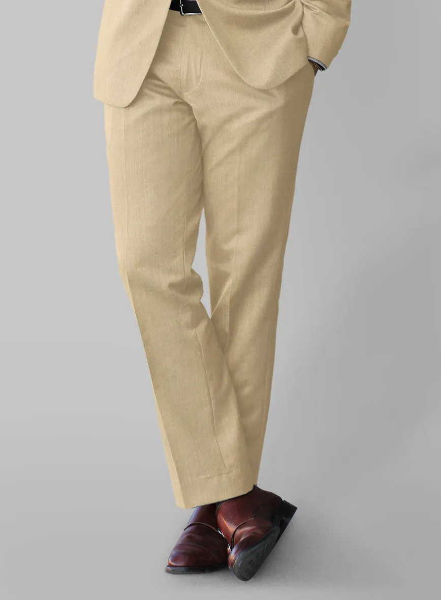 Marco Stretch Tan Wool Pants