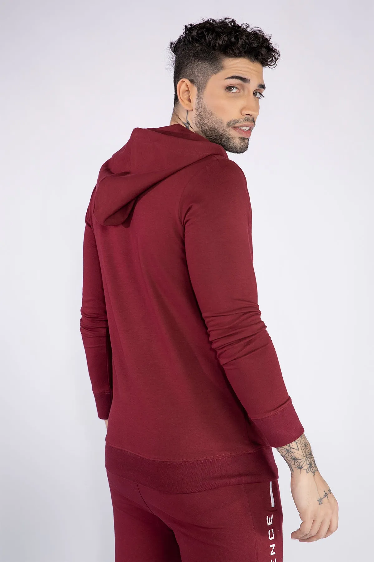 Maroon Camo Embroidered Hoodie - W21 - MH0020R