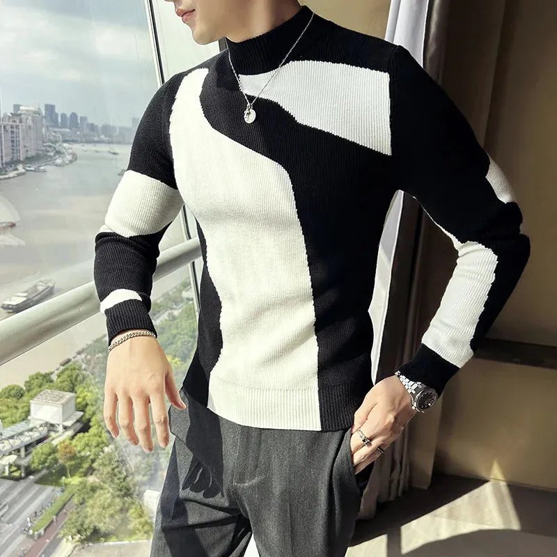 Men's Fashion Patchwork Color Sweater