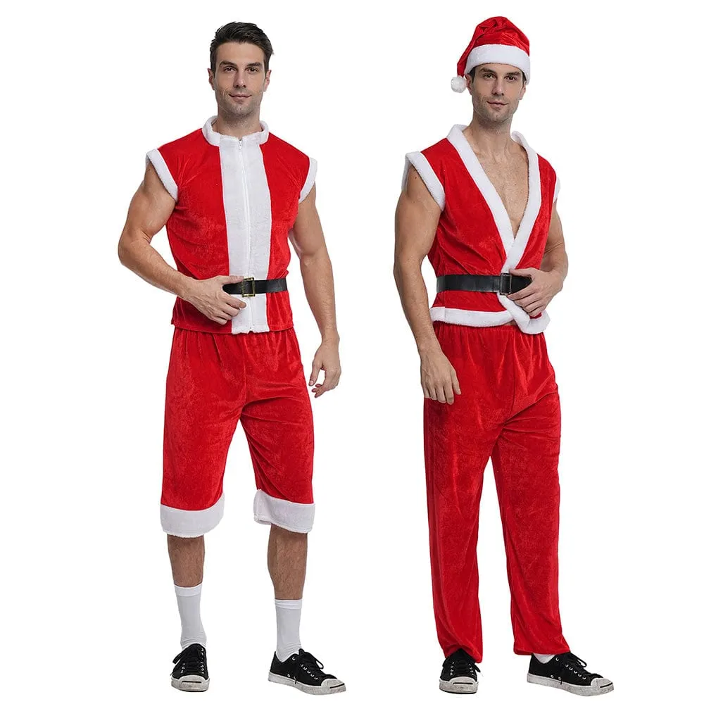 Mens Muscle Santa Suit Asst