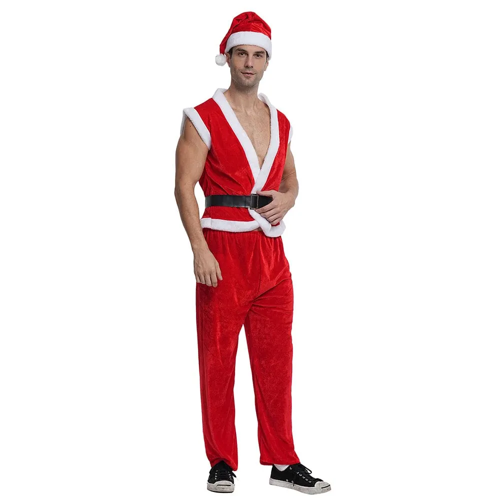 Mens Muscle Santa Suit Asst