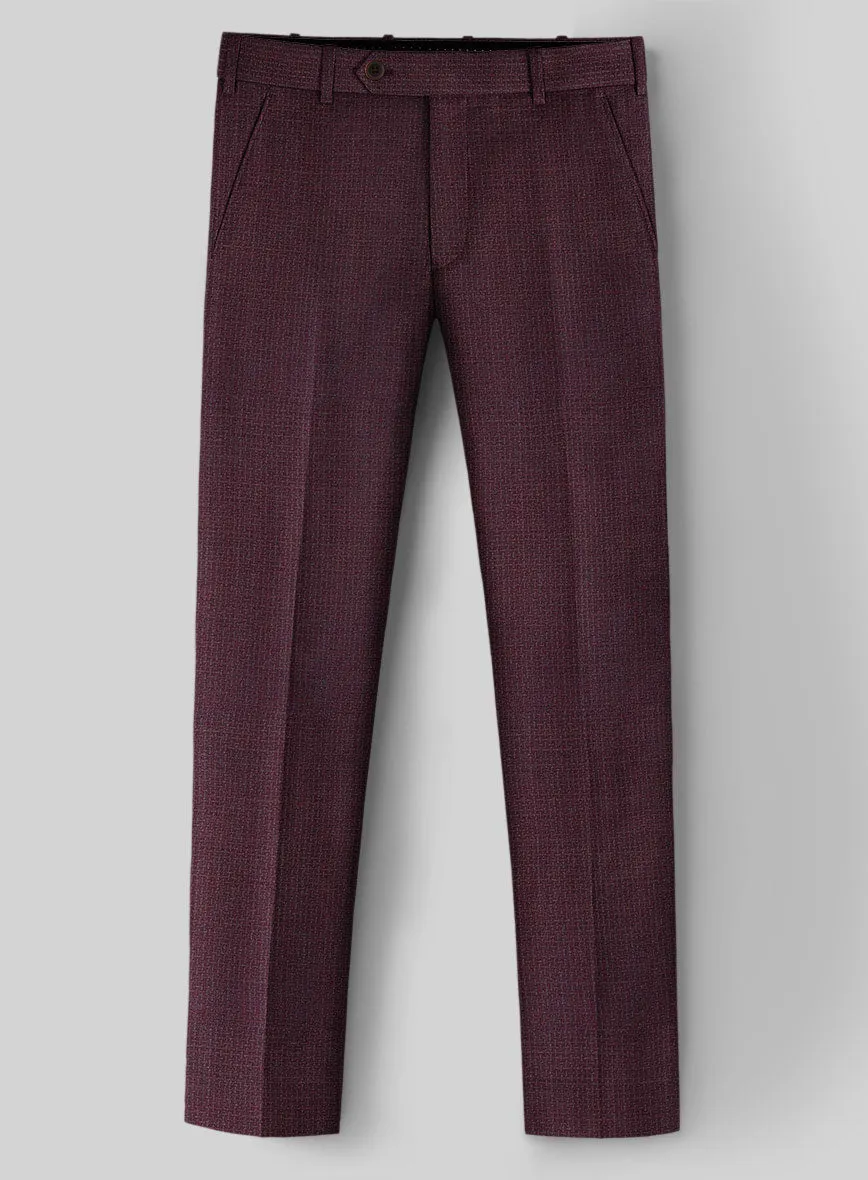 Napolean Basket Weave Wine Wool Suit