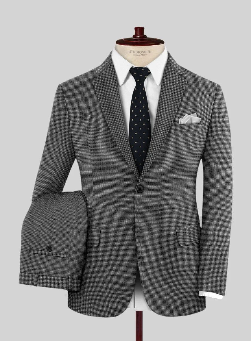 Napolean Gray Birdseye Wool Suit