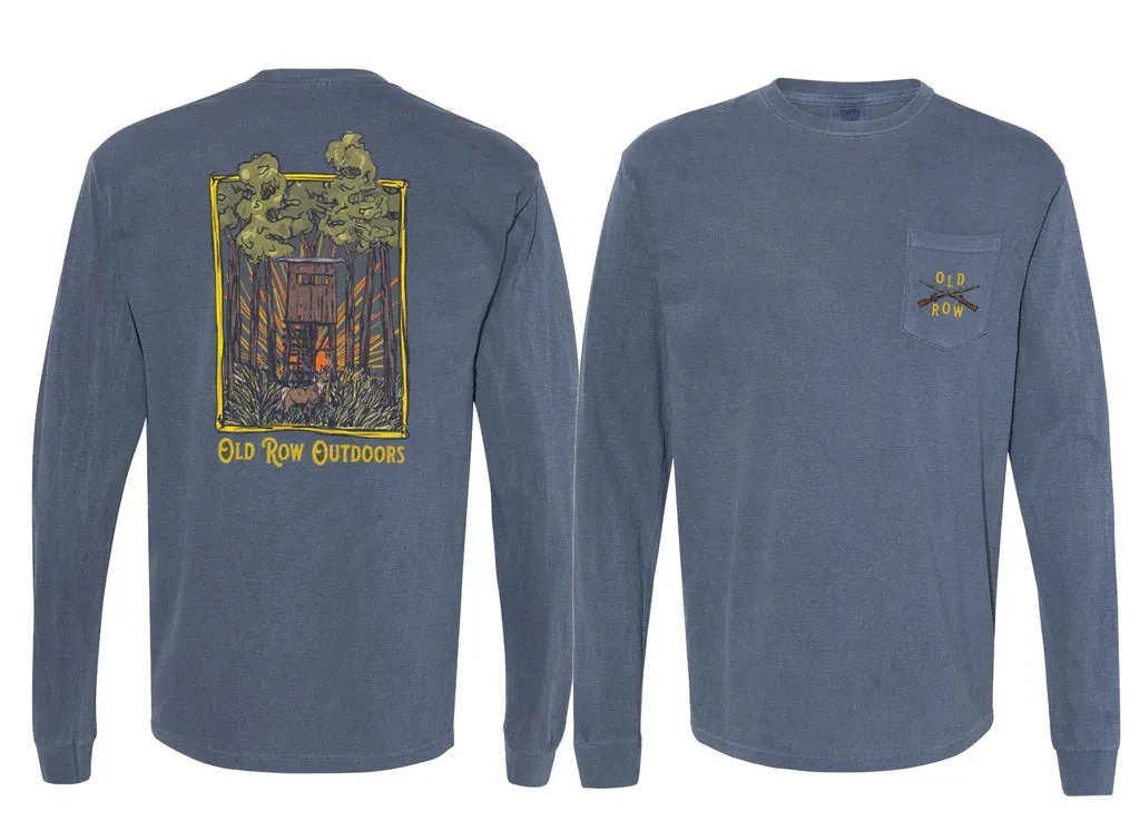 Old Row Hunting Blind Long Sleeve Tee - Gray