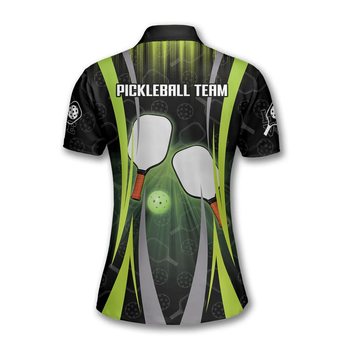 Personalized Name Lawn Green Pickleball Polo Shirts For Women