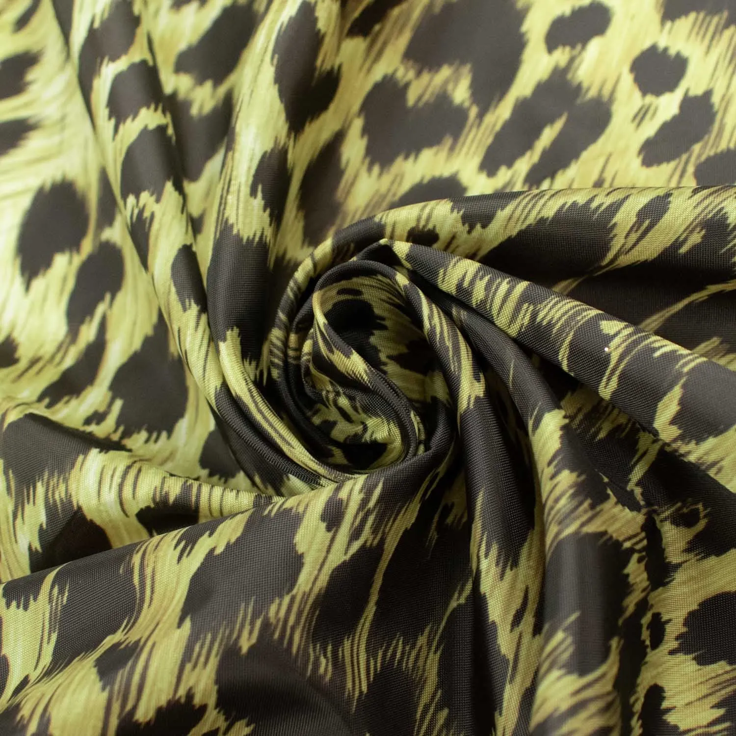 Printed Lining Design-25 Green Black Leopard