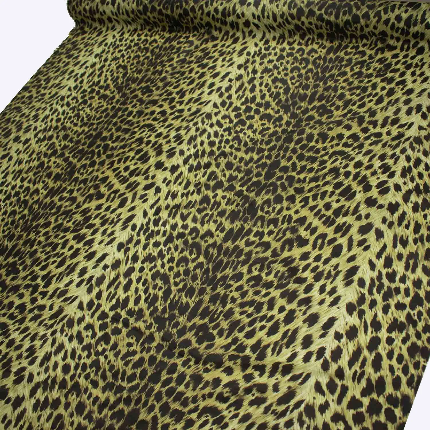 Printed Lining Design-25 Green Black Leopard