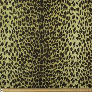 Printed Lining Design-25 Green Black Leopard